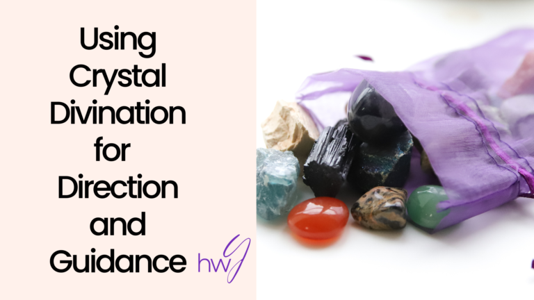 Using crystal divination for direction and guidance and a bag of crystals